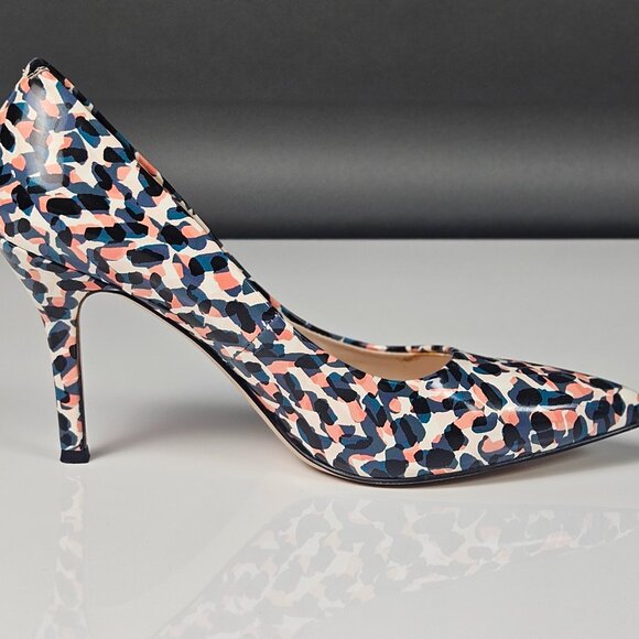 Nine West Flax Patent Pointed Toe Pumps Blue Pink Black - Picture 14 of 16